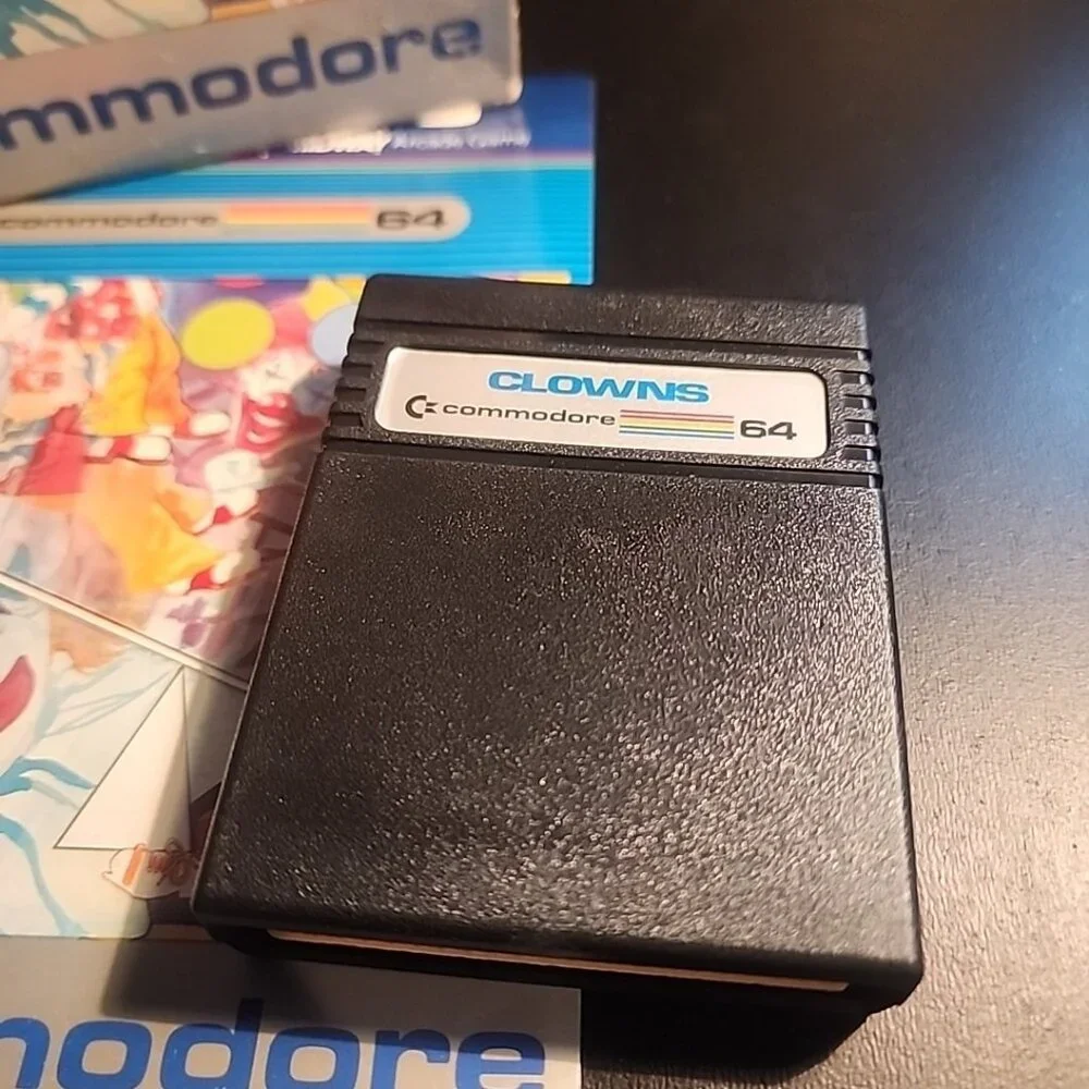 CLOWNS Commodore 64 Cartridge CIB Complete In Box W Manual